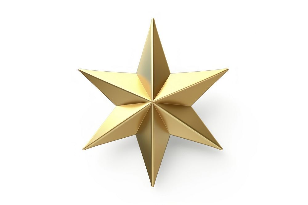 Star shape element symbol gold white background. AI generated Image by rawpixel.