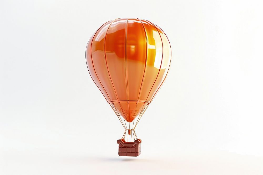 Hot air balloon icon aircraft vehicle transportation.