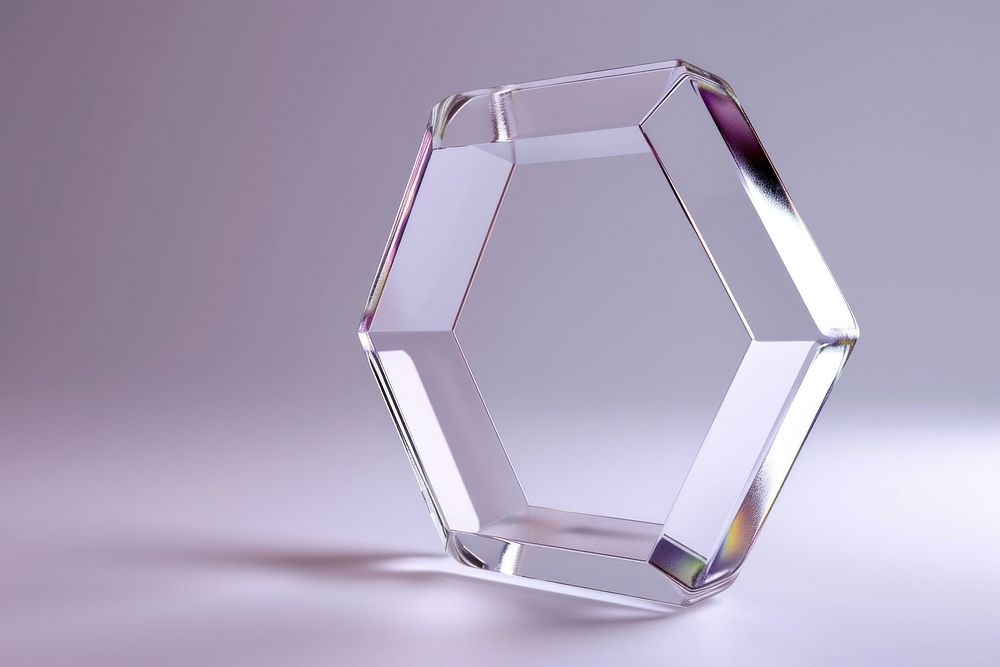 Hexagon icon gemstone crystal jewelry.