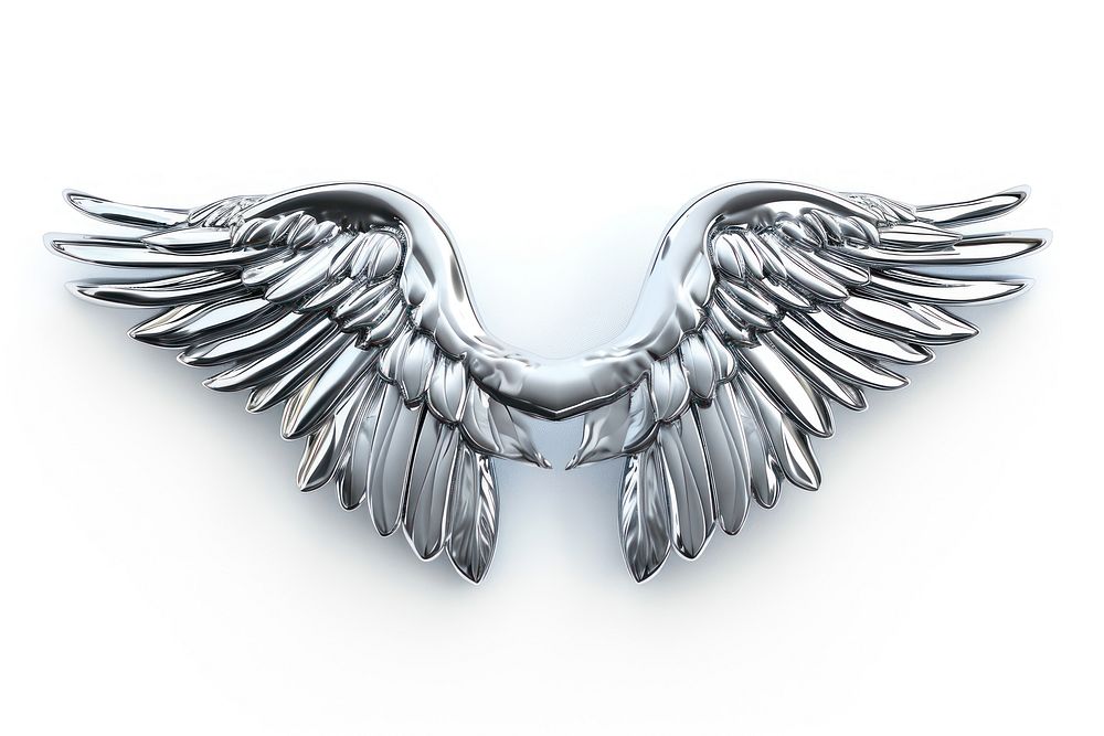 Wings Chrome material wing white background accessories.