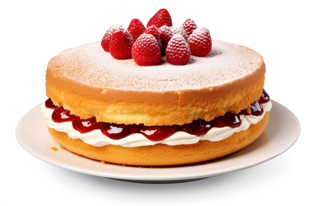 Victoria Sponge Cake dessert cake raspberry.