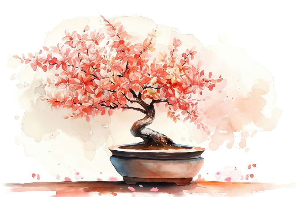 Bonsai bonsai painting blossom.