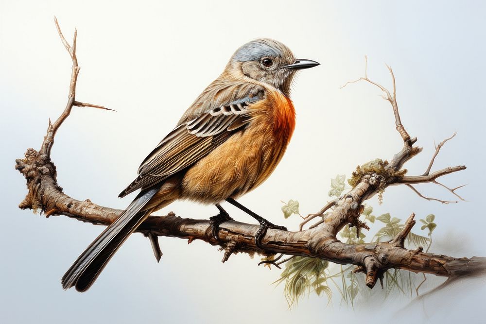 Bird animal robin wildlife. AI generated Image by rawpixel.