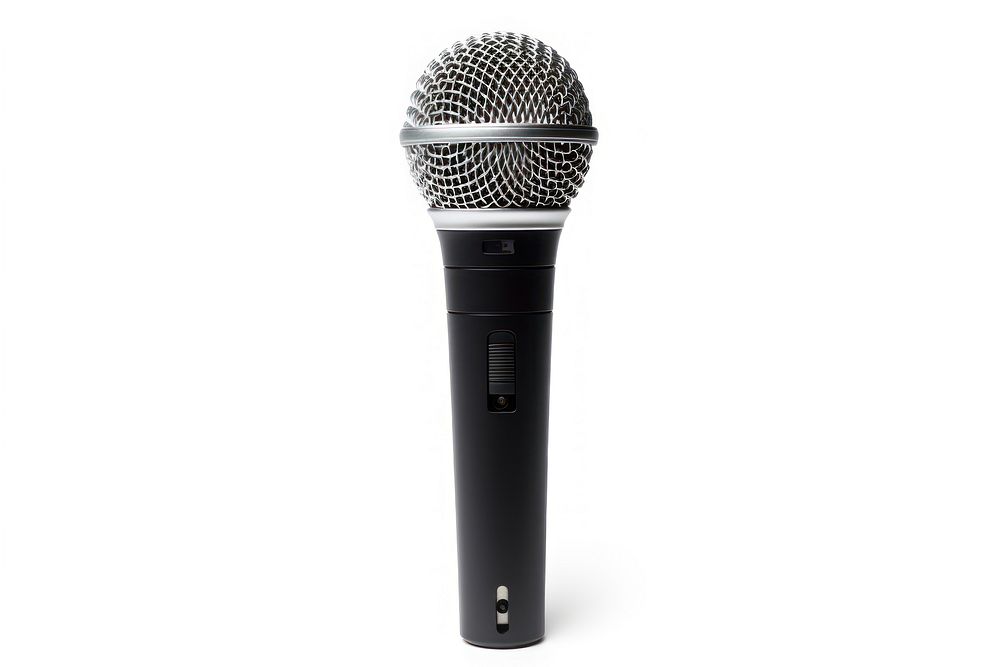 Microphone white background performance technology.