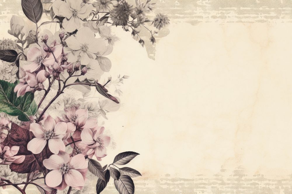 Cloudy day border backgrounds blossom pattern.