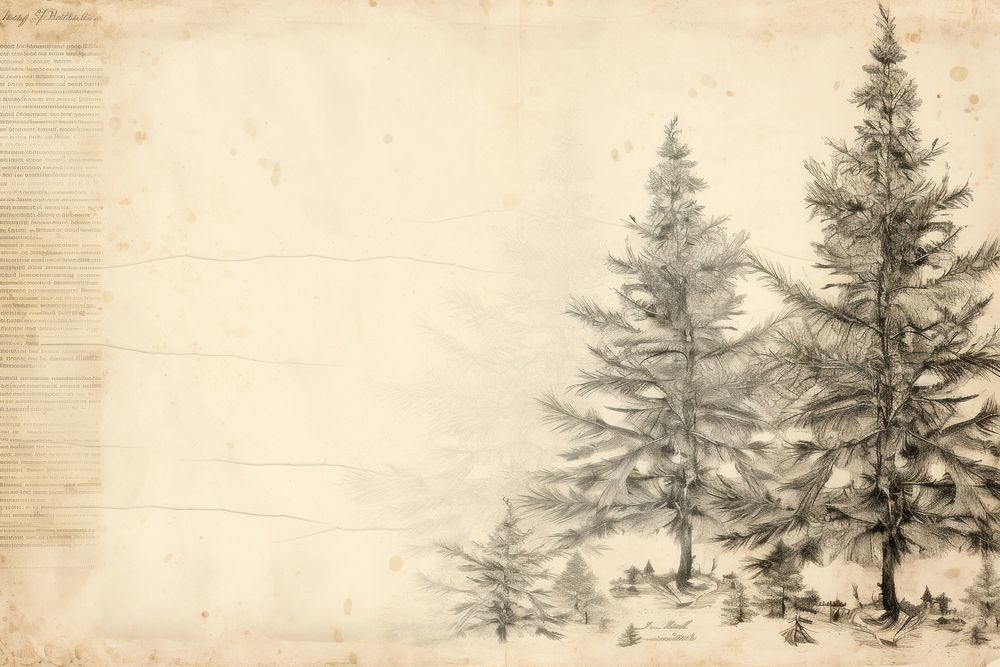 Christmas tree border backgrounds drawing sketch.