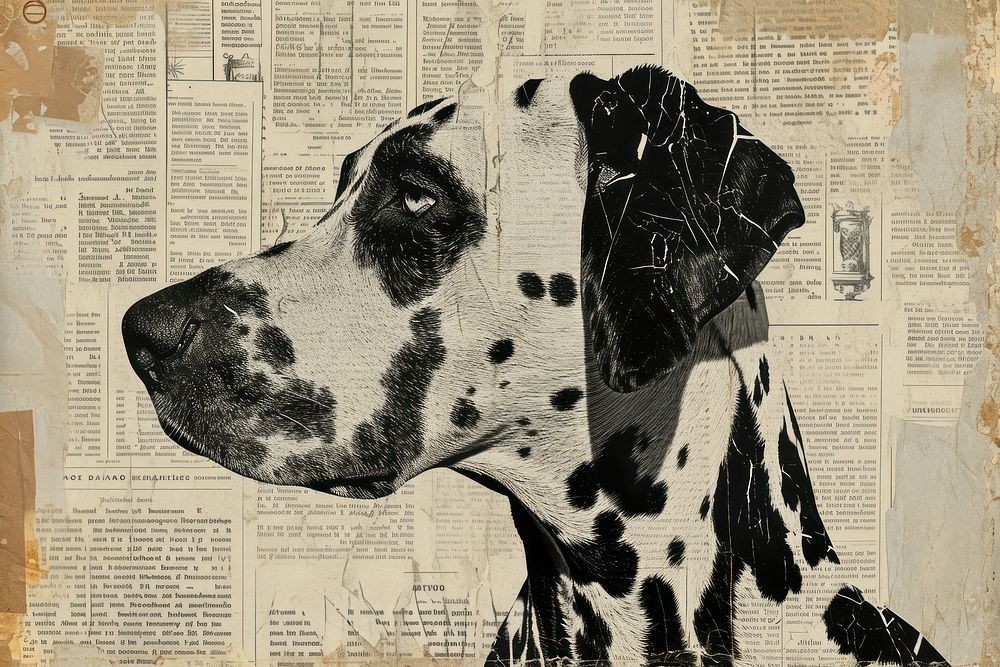 Sketch Dalmatian dog border mammal animal pet.