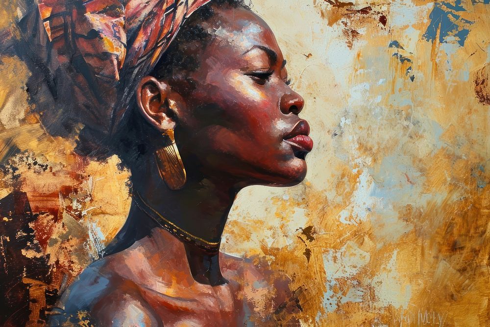 African painting portrait art. AI generated Image by rawpixel.