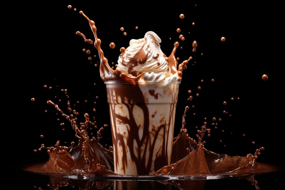 Chocolate milk dessert sundae. AI generated Image by rawpixel.