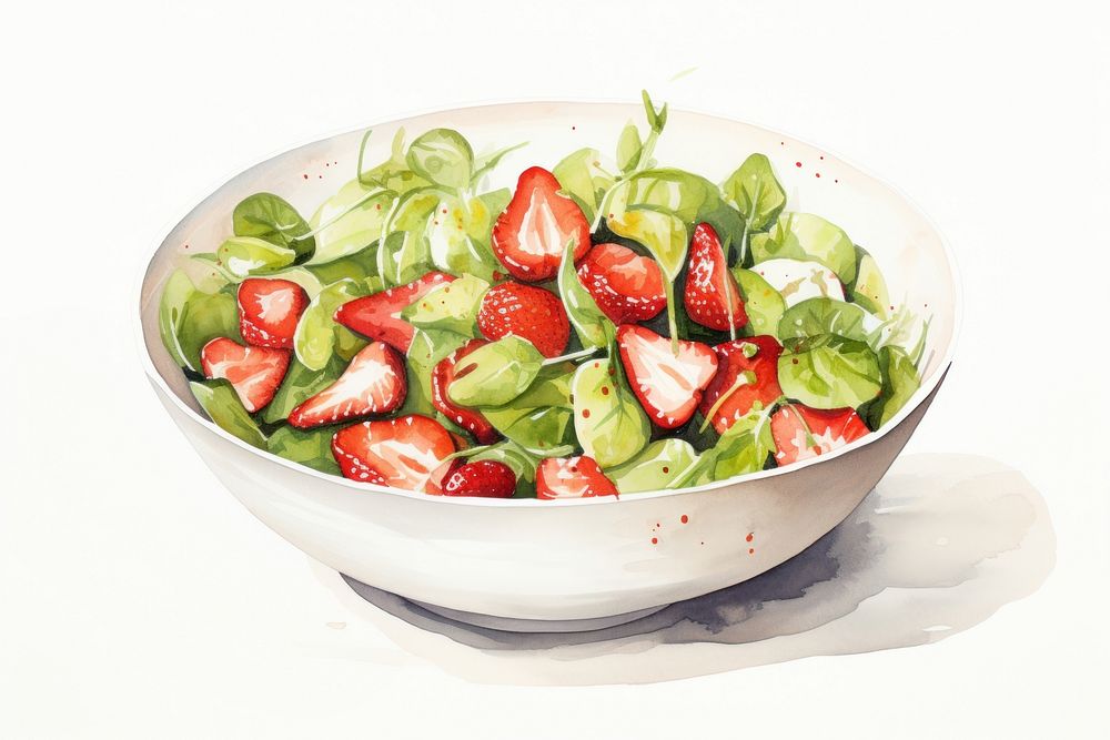 Strawberry salad fruit plate plant.