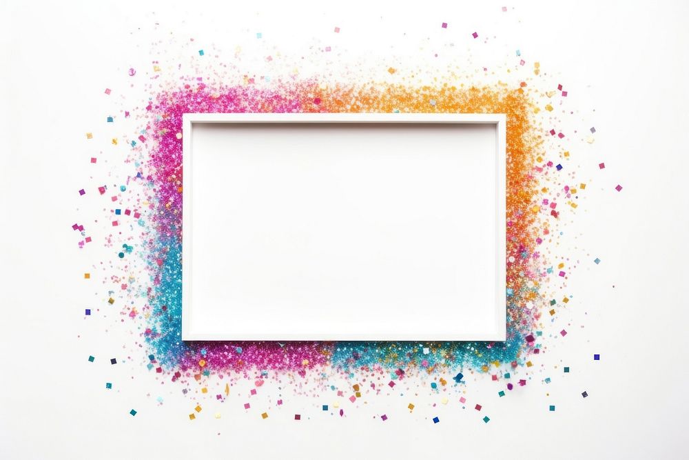 Colorful glitter border frame paper backgrounds celebration. AI generated Image by rawpixel.
