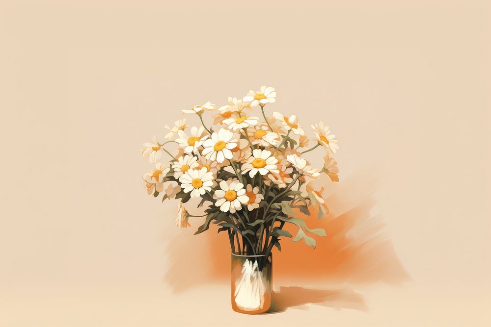 Daisy flower plant vase. AI generated Image by rawpixel.