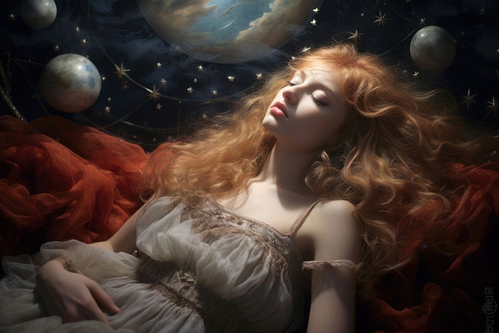 Dream astronomy portrait adult. AI generated Image by rawpixel.