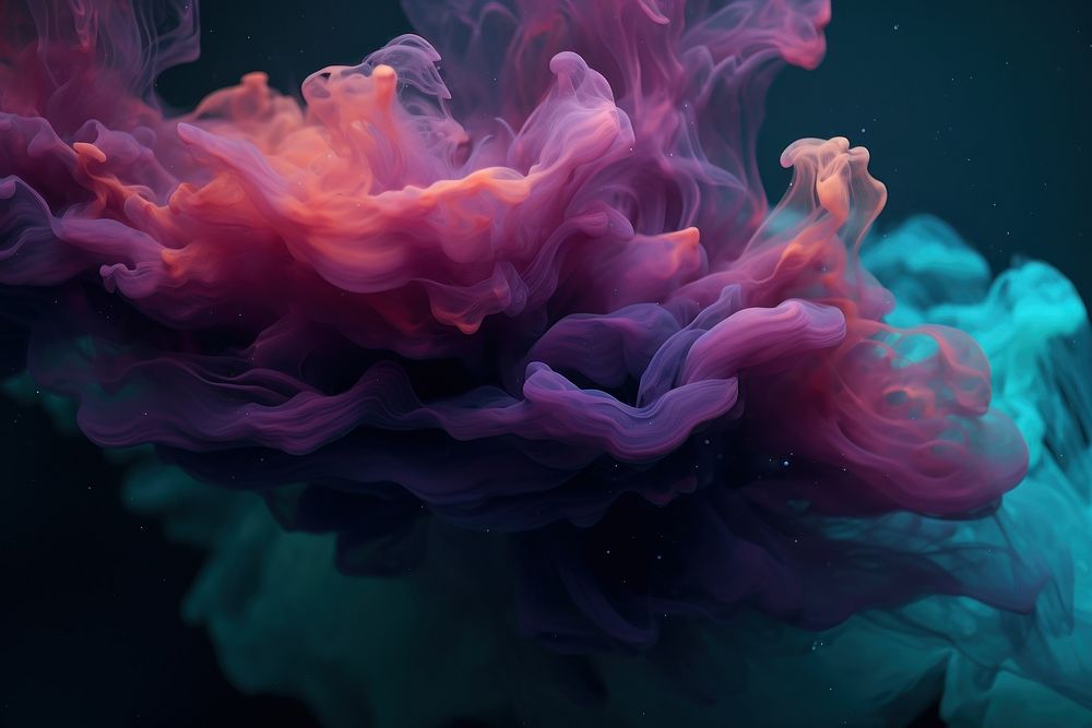 Underwater nebula jellyfish motion purple.