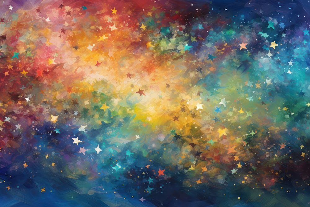  Floating stars background backgrounds painting art. AI generated Image by rawpixel.