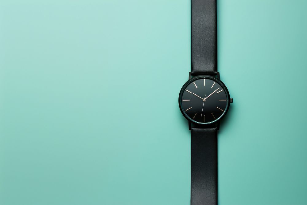 Minimalist black watch wristwatch deadline circle person.