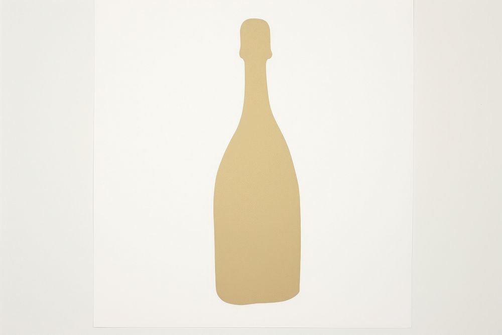 Bottle of champagne wine white background refreshment.