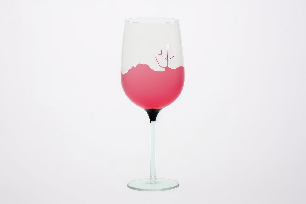 Glass of wine minimalist form drink refreshment celebration.