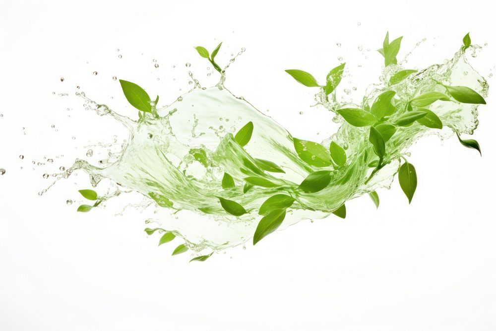 Green tea leaf blowing backgrounds plant herbs. AI generated Image by rawpixel.