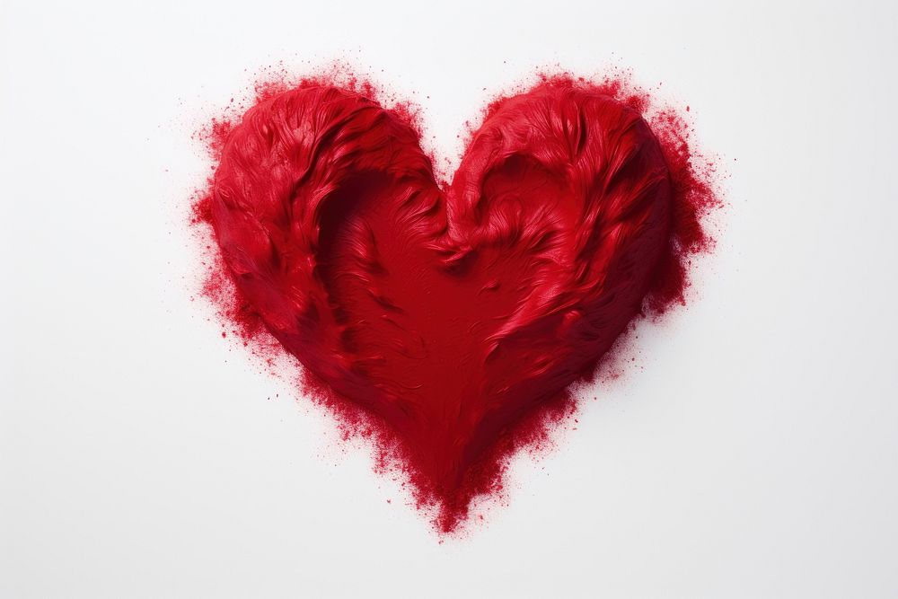 Heart white background valentine's day heart shape.