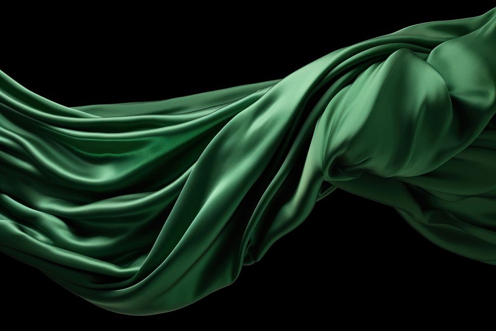 Dark green cotton fabric backgrounds textile silk.