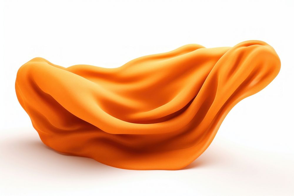 Orange Wool fabric textile white background simplicity.