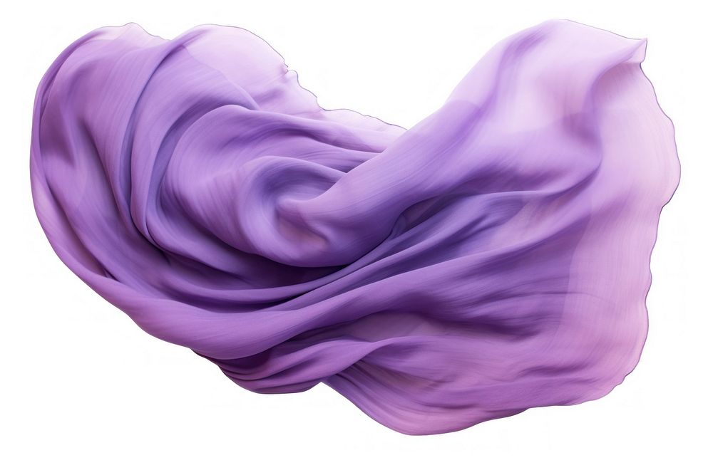 Purple Wool fabric textile silk white background.