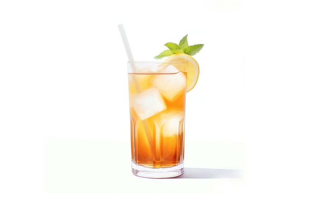 Iced tea cocktail mojito drink.