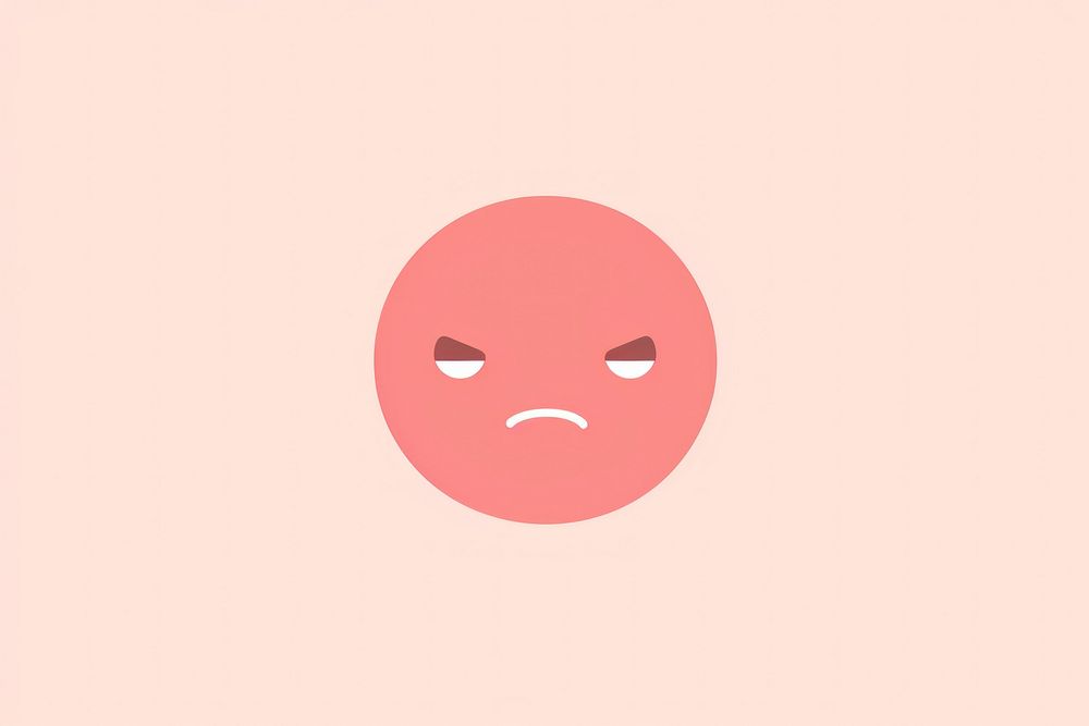 Angry emoji cartoon face anthropomorphic. AI generated Image by rawpixel.