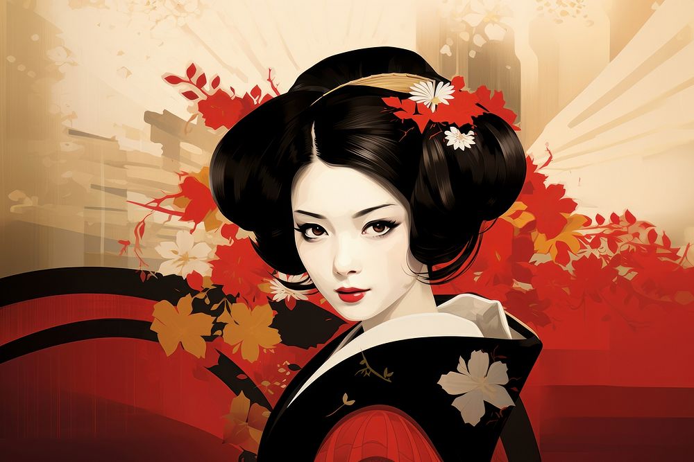 Geisha fashion kimono adult. AI generated Image by rawpixel.