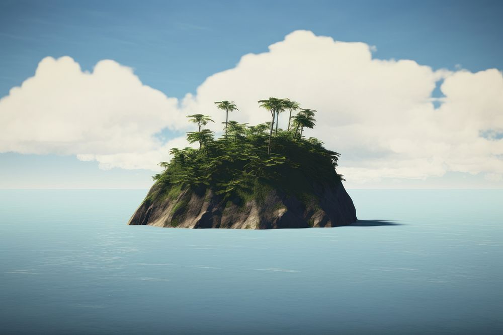 Island island landscape outdoors.