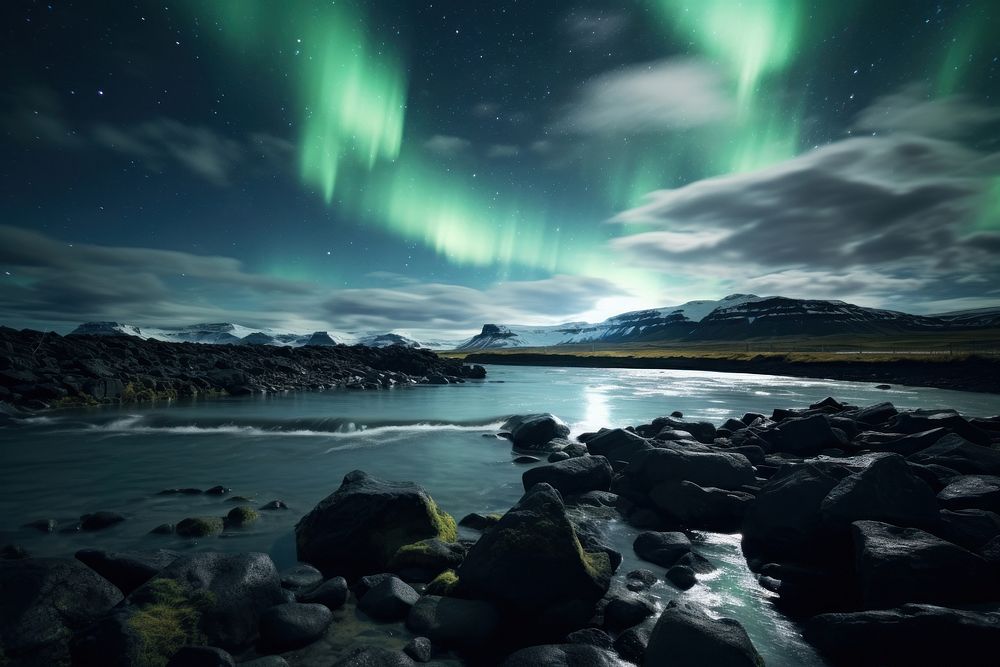 Iceland landscape outdoors nature. AI generated Image by rawpixel.