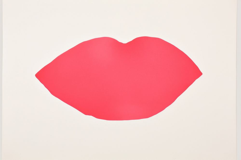 Lipstick mark petal white background rectangle.