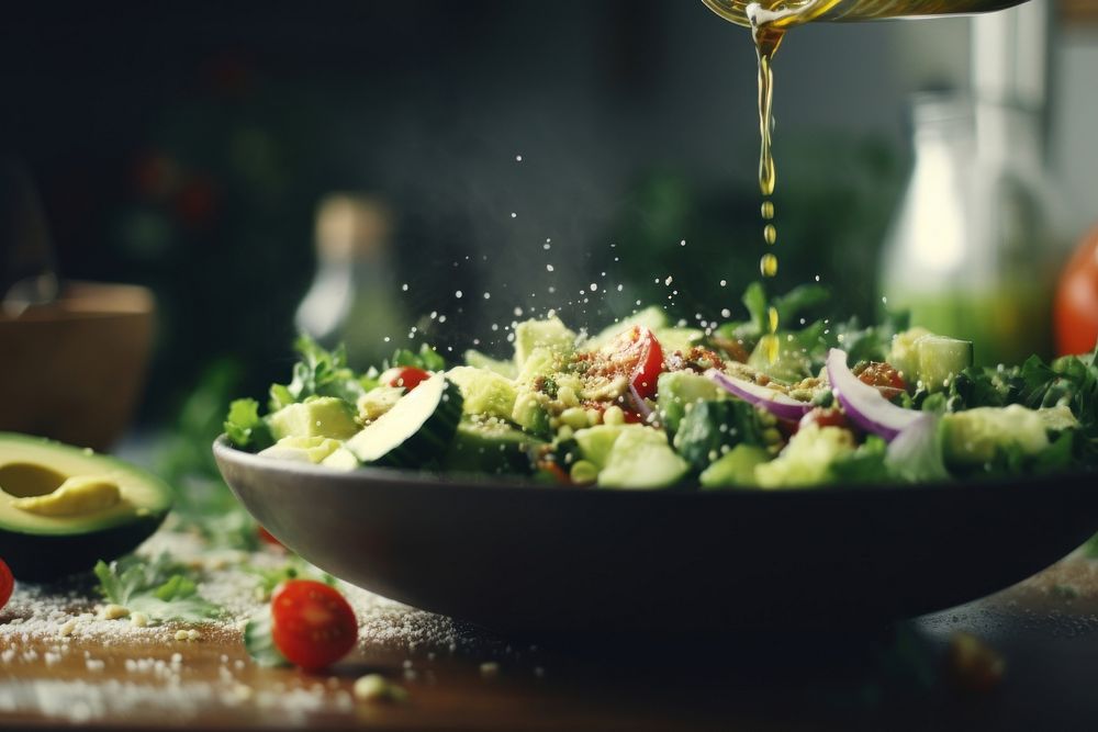 Making salad food refreshment vegetable. AI generated Image by rawpixel.