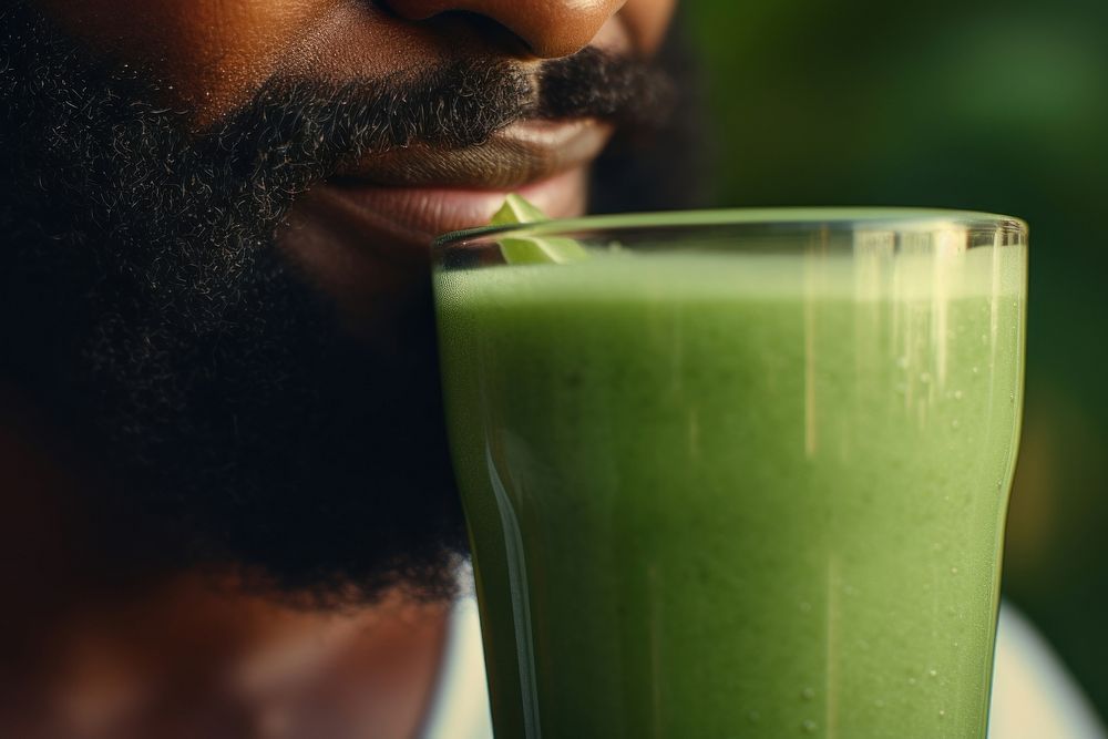 Drinking green juice smoothie refreshment freshness. AI generated Image by rawpixel.