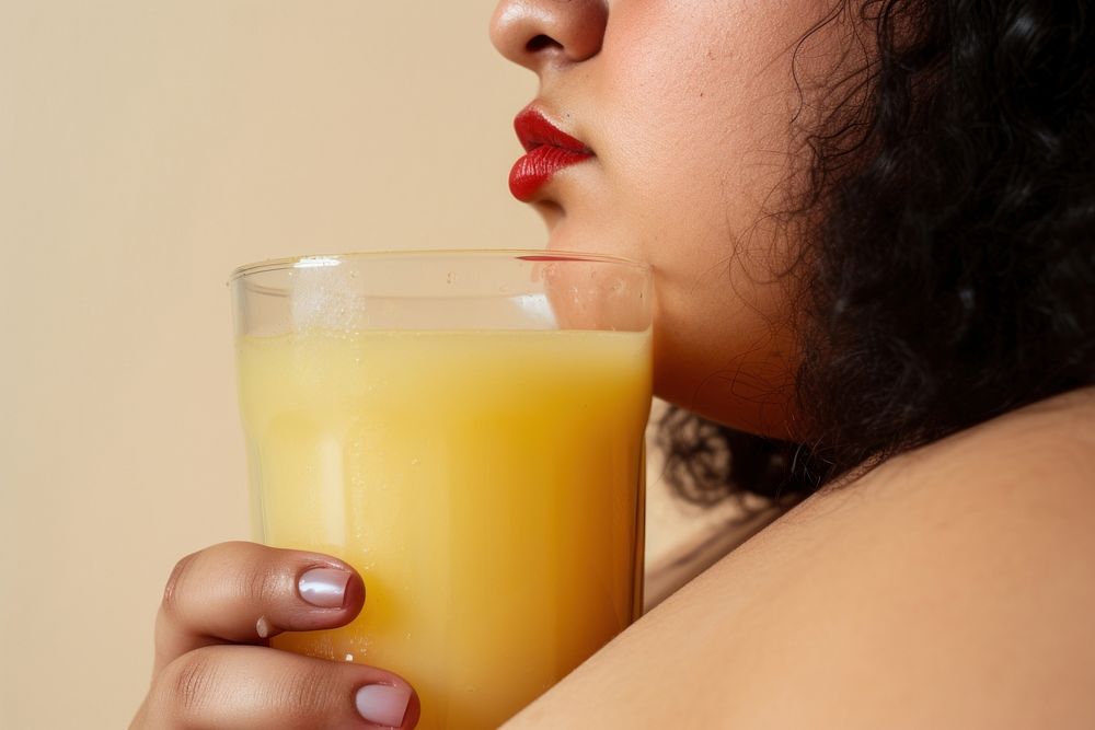Drinking juice adult woman refreshment. AI generated Image by rawpixel.