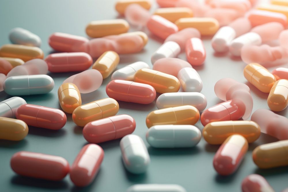 Vitamin capsules pill antioxidant medication. AI generated Image by rawpixel.
