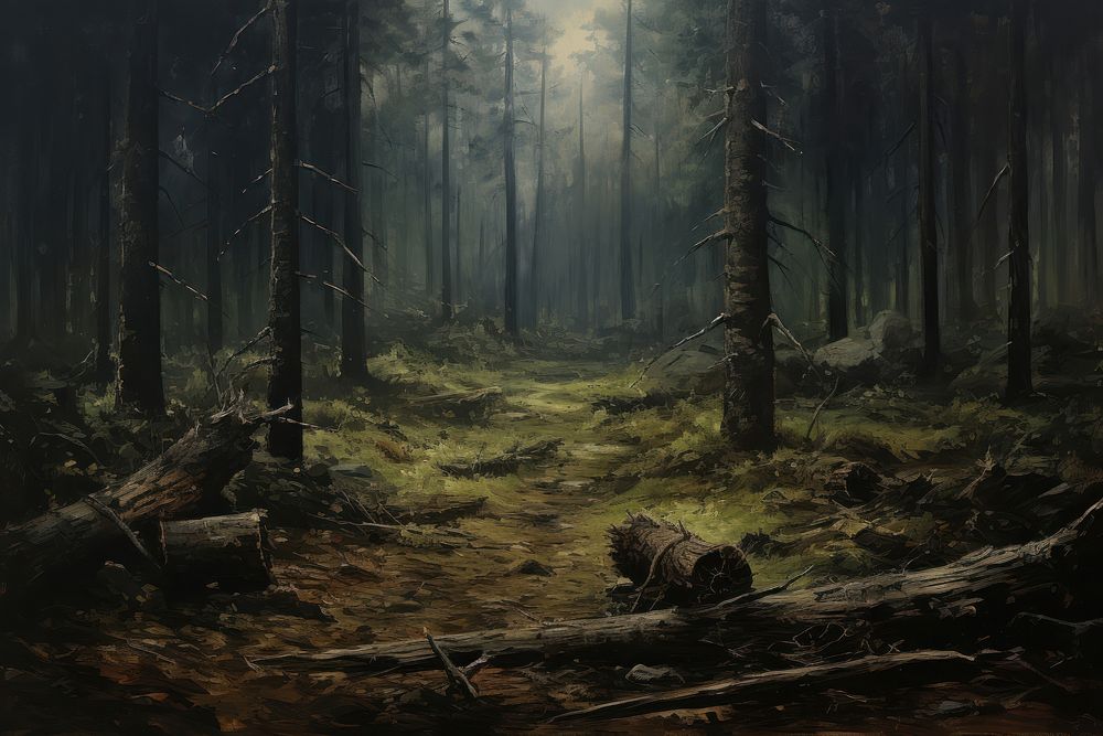 Forest wilderness woodland outdoors. AI generated Image by rawpixel.