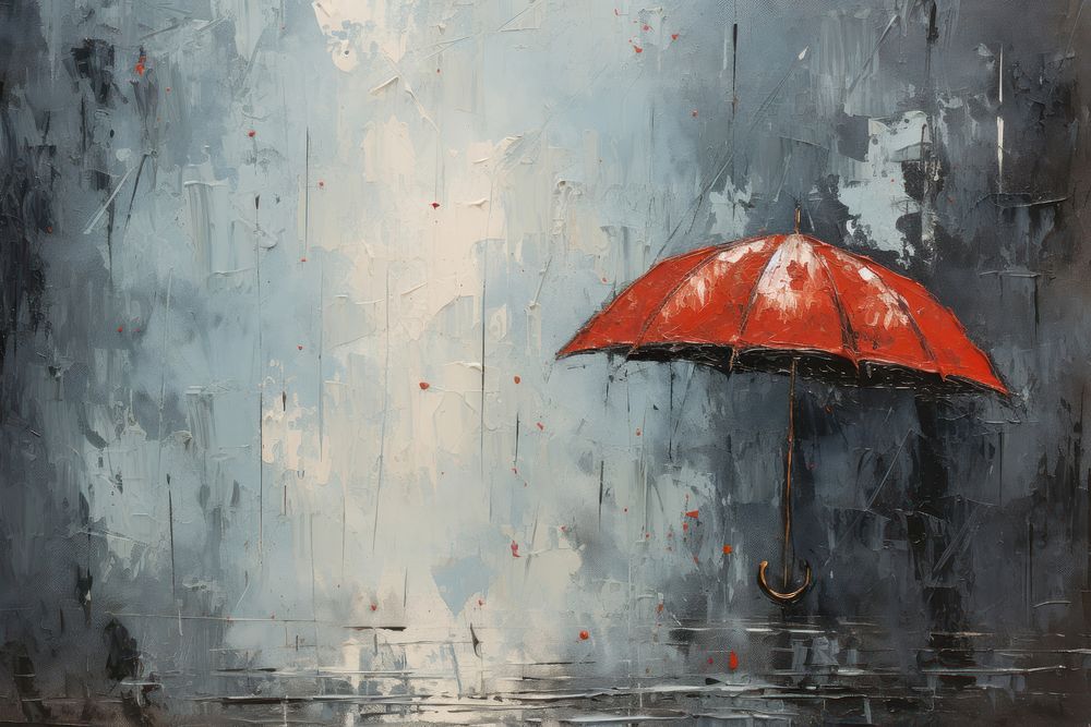 Rainy painting backgrounds architecture. AI generated Image by rawpixel.