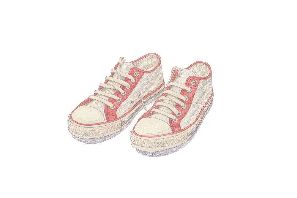 Shoes footwear white background shoelace.