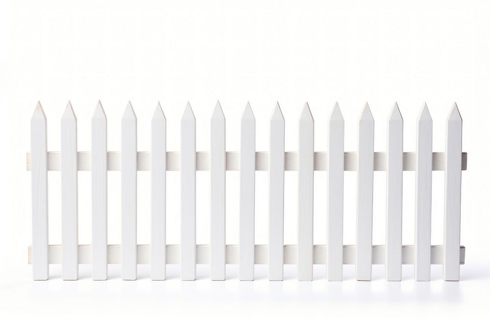 White artificial wooden picket outdoors fence white background. AI generated Image by rawpixel.
