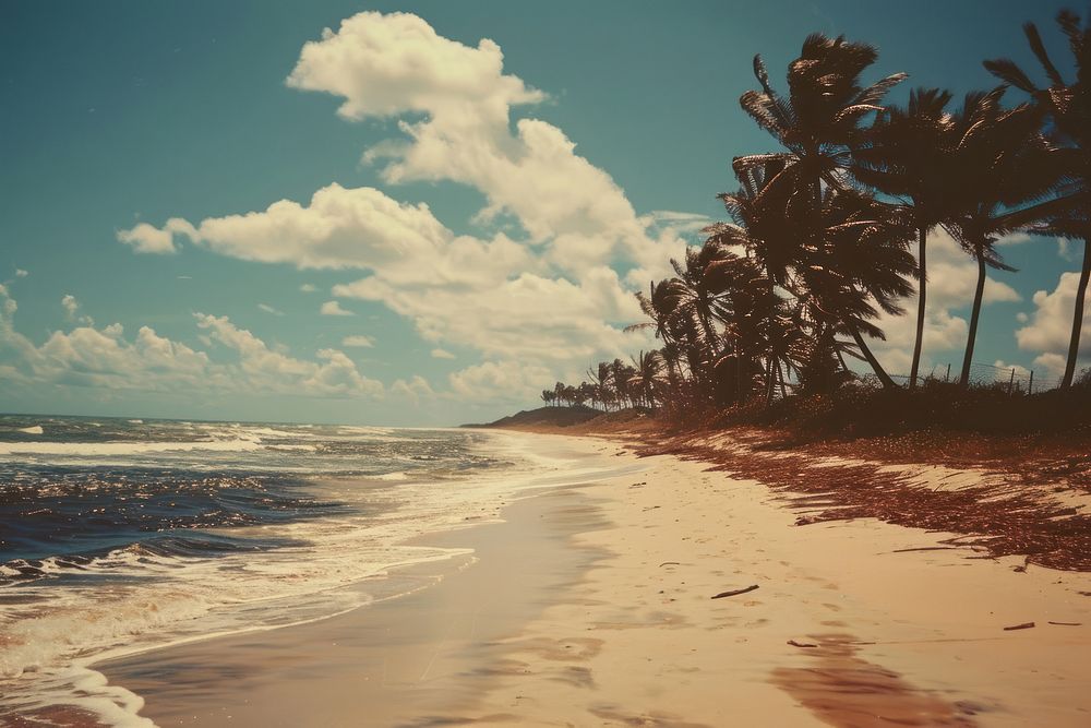 Beach summer landscape outdoors. AI generated Image by rawpixel.