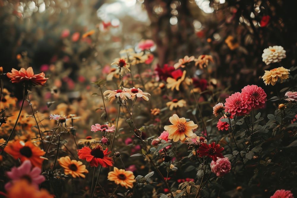Flower garden outdoors blossom nature. AI generated Image by rawpixel.