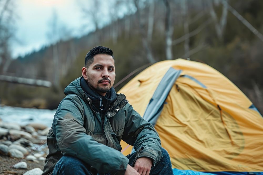 Latino outdoors camping jacket.