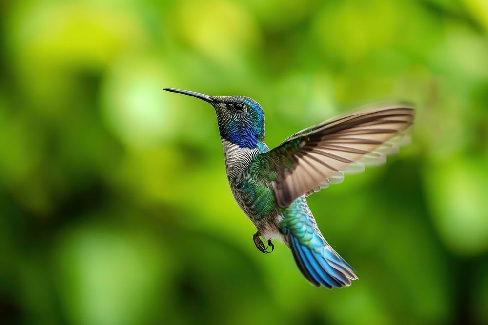 Hummingbird hovering animal nature.