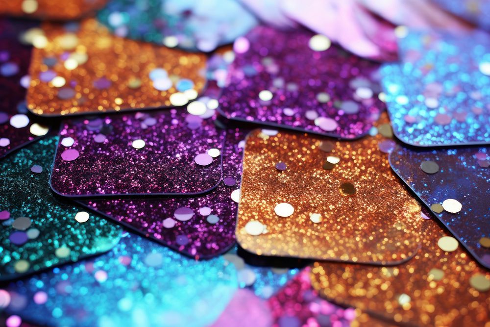 Sticker glitter paper backgrounds purple celebration. 