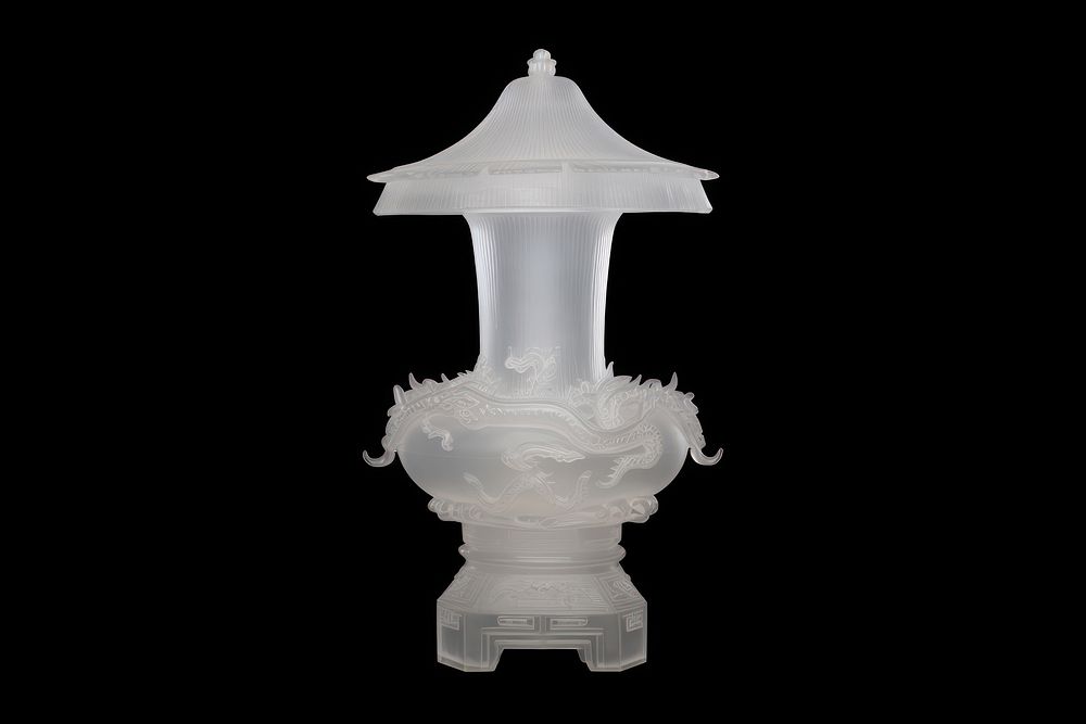 Chinese lamp porcelain sculpture art.