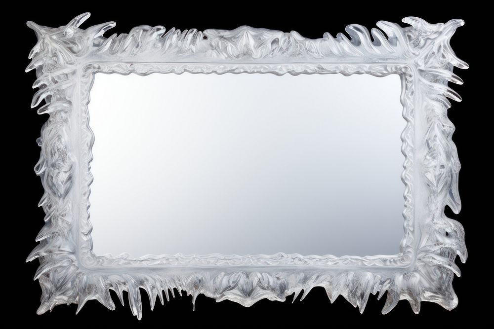 Christmas frame frosted ice black background rectangle furniture.