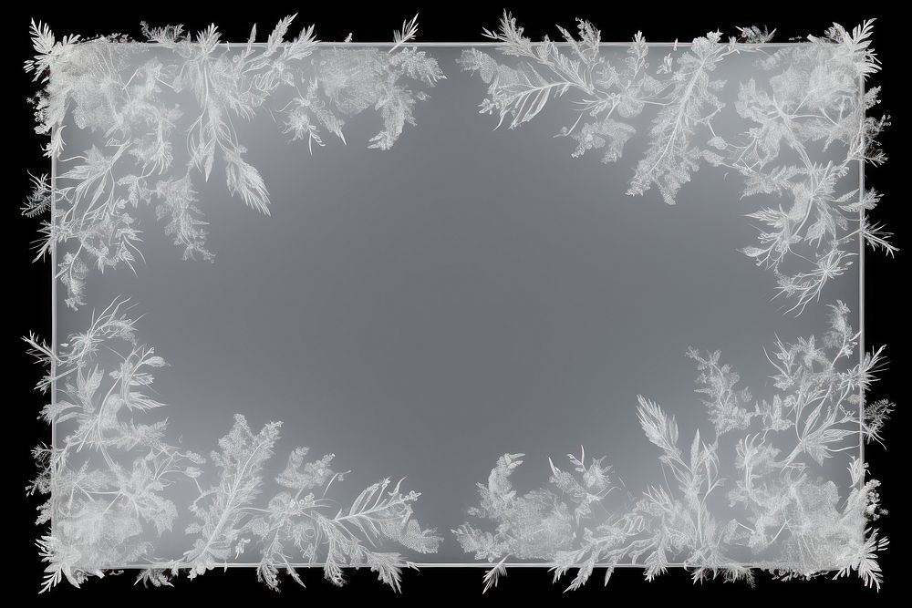 Frosted ice flakes frame backgrounds winter snow.
