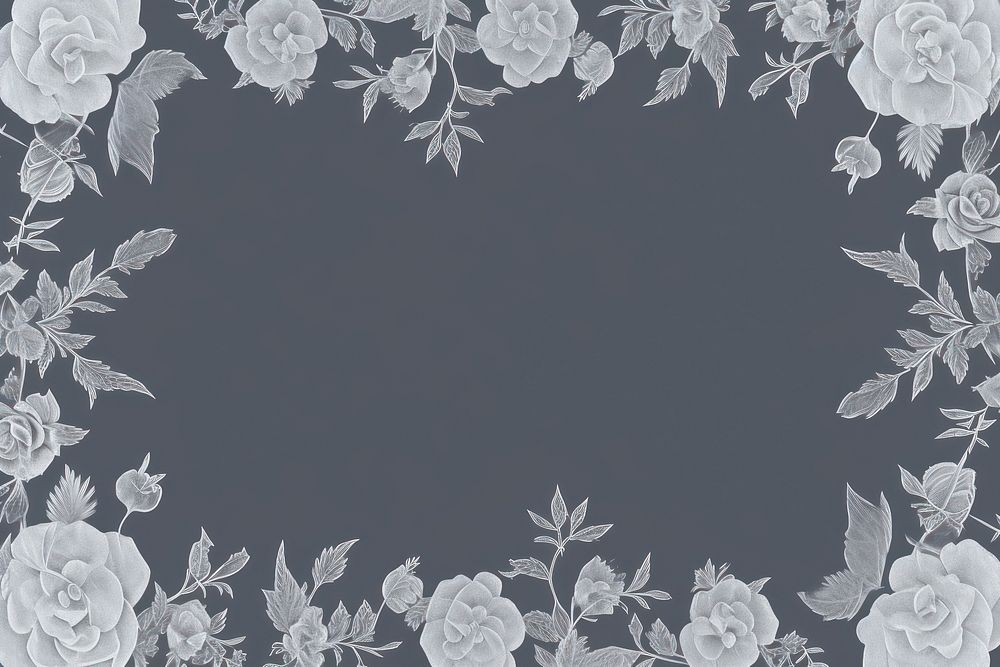 Frosted ice flower frame backgrounds pattern art.